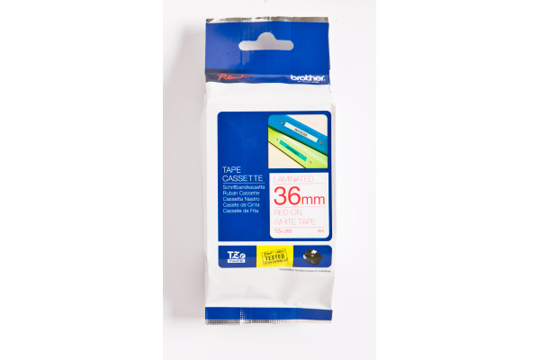 PTOUCH Band, laminiert rot/weiss TZe-262 PT-3600 36 mm – Bild 3