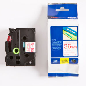 PTOUCH Band, laminiert rot/weiss TZe-262 PT-3600 36 mm