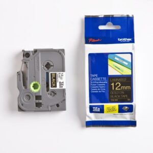 PTOUCH Band, laminiert gold/schwarz TZe-334 PT-1280VP 12 mm