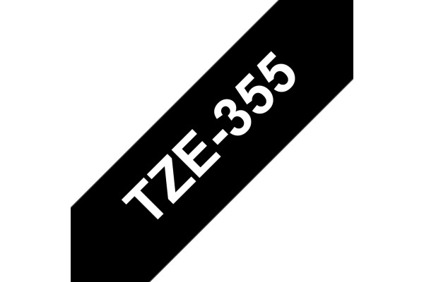 PTOUCH Band, laminiert weiss/schwarz TZe-355 PT-2450DX 24 mm – Bild 2