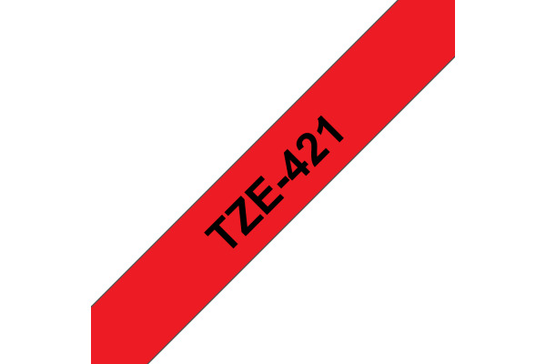 PTOUCH Band, laminiert schwarz/rot TZe-421 PT-1280VP 9 mm – Bild 2