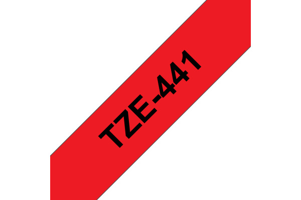 PTOUCH Band, laminiert schwarz/rot TZe-441 PT-2450DX 18 mm – Bild 2