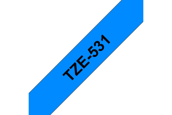 PTOUCH Band, laminiert schwarz/blau TZe-531 PT-1280VP 12 mm – Bild 2