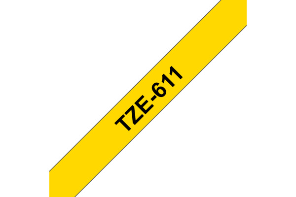 PTOUCH Band, laminiert schwarz/gelb TZe-611 PT-1280VP 6 mm – Bild 3