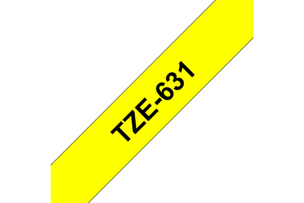 PTOUCH Band, laminiert schwarz/gelb TZe-631 PT-1280VP 12 mm – Bild 2