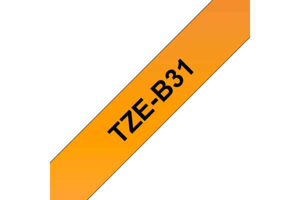 PTOUCH Band, lam.,fluor. schw./orange TZe-B31 PT-300 12 mm – Bild 2