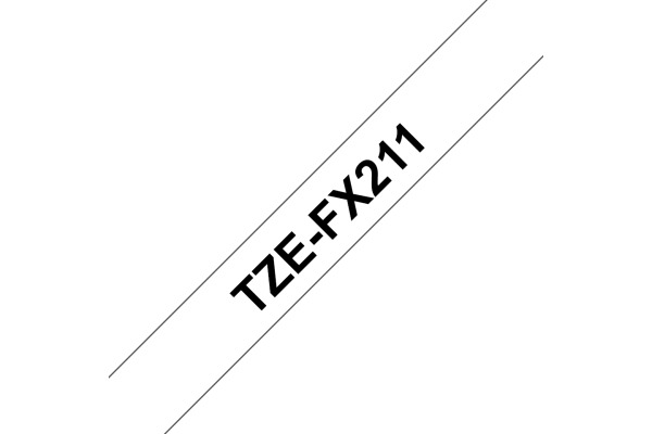 PTOUCH Flexitape lamin. schwarz/weiss TZe-FX211 zu PT-550 6 mm – Bild 3