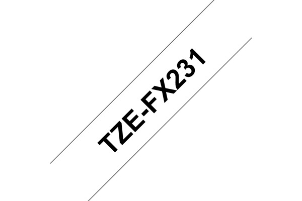 PTOUCH Flexitape lamin. schwarz/weiss TZe-FX231 zu PT-550 12 mm – Bild 2