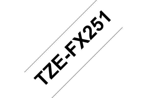 PTOUCH Flexitape lamin. schwarz/weiss TZe-FX251 zu PT-550 24 mm – Bild 2