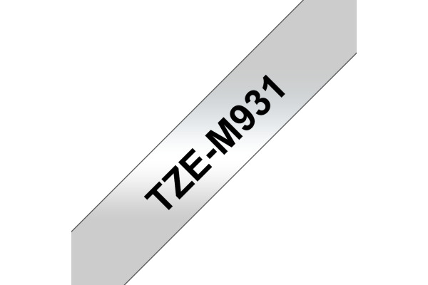 PTOUCH Flexit.lam.schwarz/matt-silber TZe-M931 zu PT-550 12 mm – Bild 3