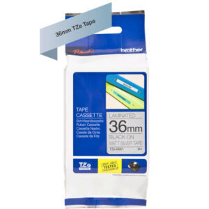 PTOUCH Flexit.lam.schwarz/matt-silber TZe-M961 zu PT-550 36 mm