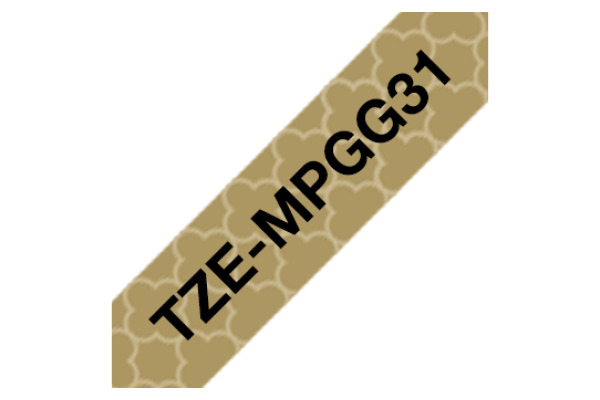 PTOUCH Band, laminiert schwarz/gold TZe-MPGG3 PT-DV600VP 12 mm – Bild 2