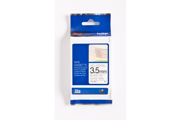 PTOUCH Band,nicht lam. schwarz/weiss TZe-N201 PT-1280 3.5 mm – Bild 3
