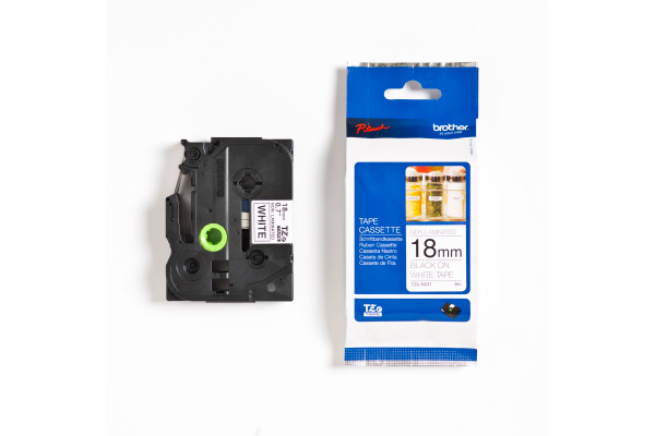 PTOUCH Band,nicht lam. schwarz/weiss TZe-N241 PT-300 18 mm – Bild 4