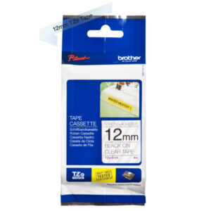 PTOUCH Band, strong/adh. schwarz/klar TZe-S131 PT-300 12 mm