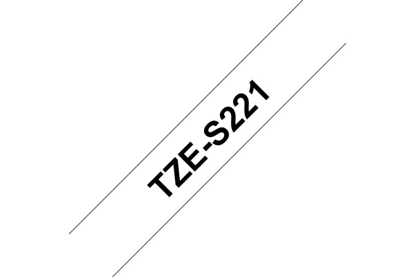 PTOUCH Band, strong/adh.schwarz/weiss TZe-S221 PT-300 9 mm – Bild 2