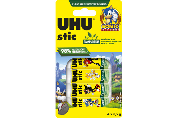UHU Klebestift ReNATURE 4x8,2g 9000328 Sonic the Hedgehog