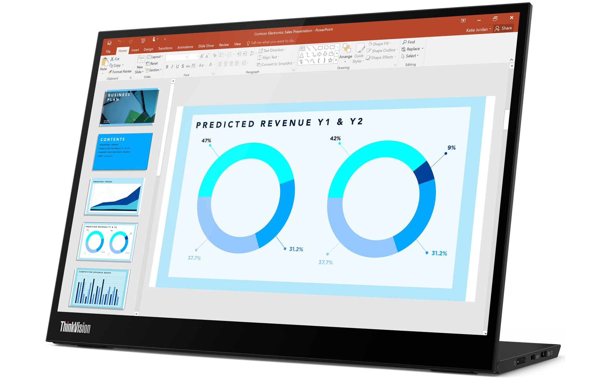 Lenovo Monitor ThinkVision M14d USB-C 14 ", 2240 x 1400 (6ms, 1500:1, 2x USB-C)