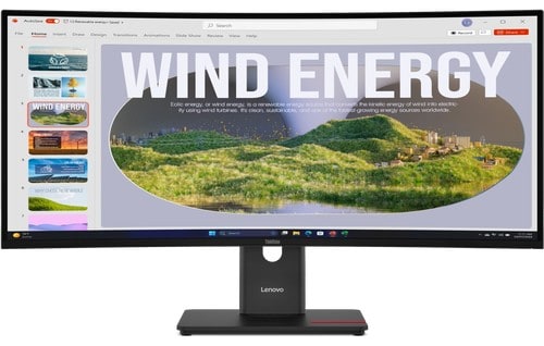 Lenovo Monitor ThinkVision T34WD-40 34 ", 3440 x 1440 (UWQHD) (VA, HDMI, DP, USB-C) – Bild 2