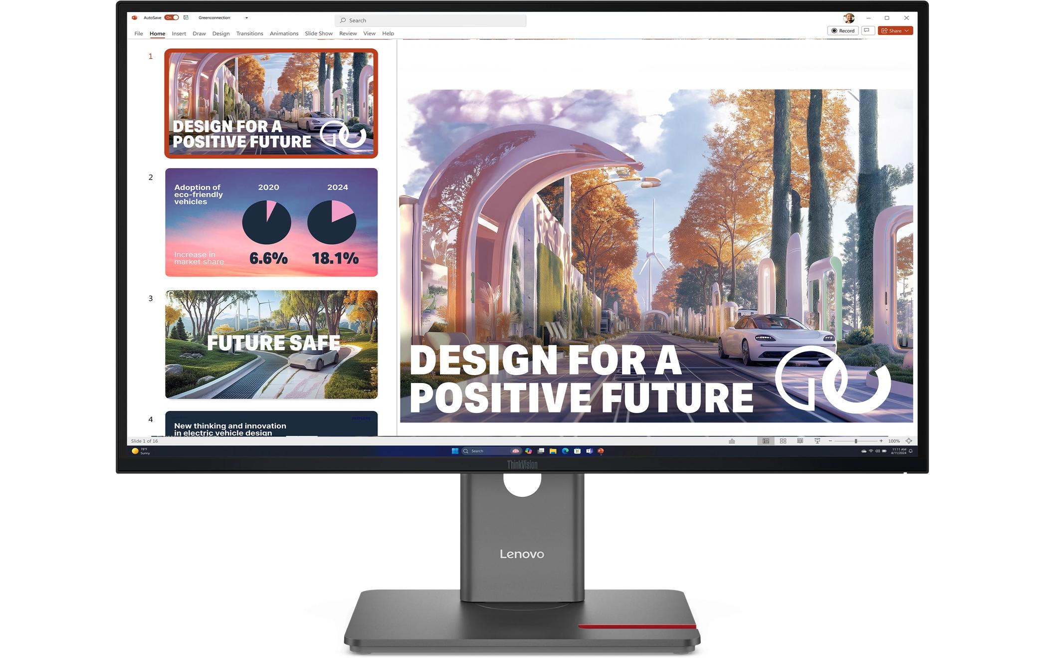 Lenovo Monitor ThinkVision P27QD-40 27 ", 2560 x 1440 (WQHD) (IPS, HDMI, DP, DP out, USB-C)