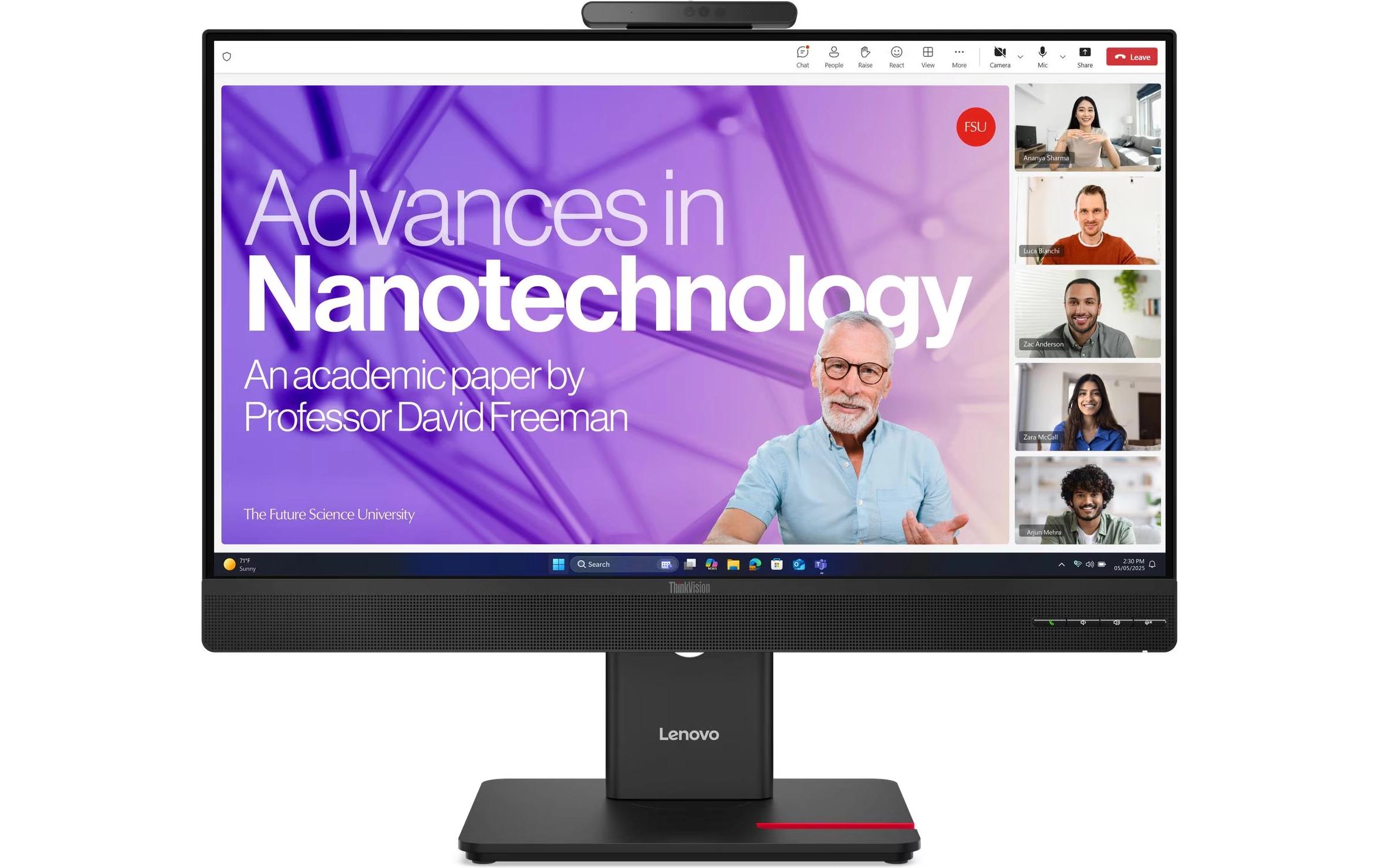 Lenovo Monitor ThinkVision T24-4v 23.8 ", 1920 x 1080 (Full HD) (IPS, 6ms, 1500:1, HDMI, DP, VGA, WebCam)