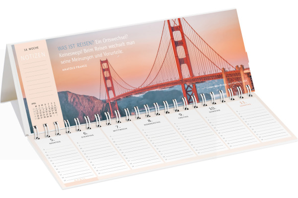 ARS EDITI Tischkalender 2027 13927 Reiseträume DE 29.7x11.5cm – Bild 2