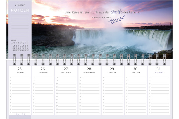 ARS EDITI Tischkalender 2027 13927 Reiseträume DE 29.7x11.5cm – Bild 3