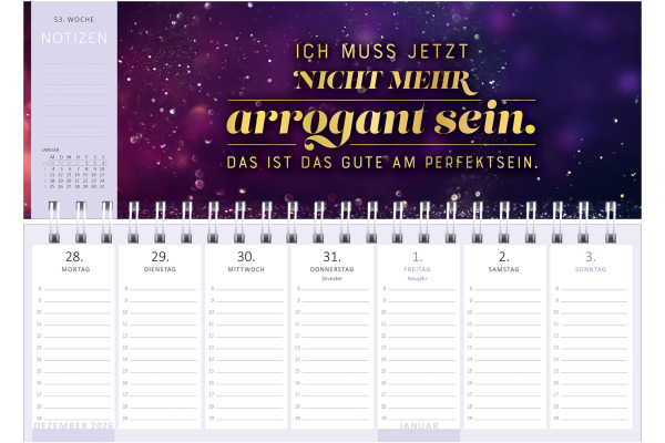 ARS EDITI Tischkalender 2027 13933 Motivation DE 29.7x11.5cm – Bild 3