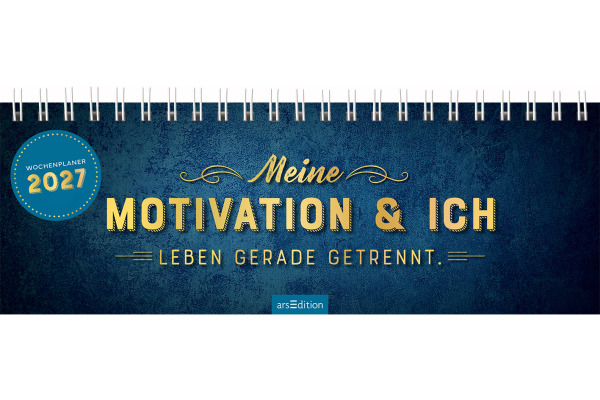 ARS EDITI Tischkalender 2027 13933 Motivation DE 29.7x11.5cm