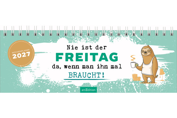 ARS EDITI Tischkalender 2027 13935 Freitag DE 29.7x11.5cm