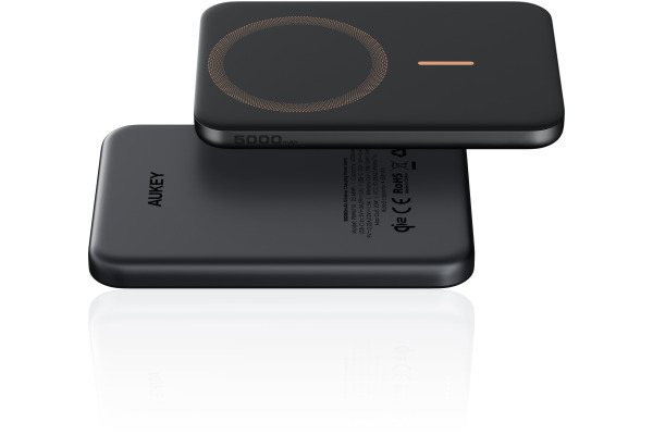AUKEY MagFusion Slim 5000mAh PB-MS07AB Powerbank Qi2 Wireless,Black – Bild 2