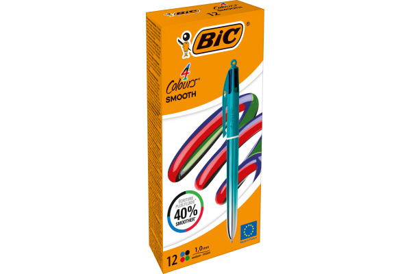BIC Kugelschreiber 4 Colours 0.4mm 524092 Smooth Grad, grün