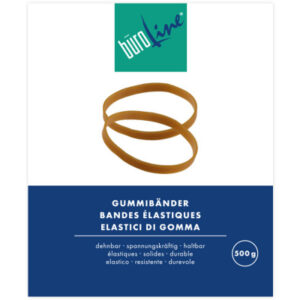 BÜROLINE Gummibänder 80x3mm 155432 braun, ø 50mm 500g