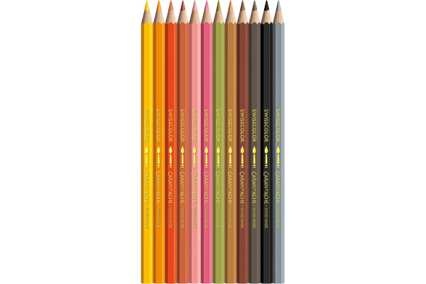 CARAN D'A Farbstifte Swisscolor 1285.803 Kawaii Cute Animals 12 Stk. – Bild 3