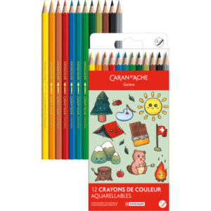 CARAN D'A Farbstifte Swisscolor 1285.804 Kawaii Swiss Mountain 12 Stk.