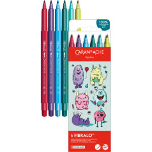 CARAN D'A Fasermaler Fibralo Kawaii 185.801 Funny Monsters 6 Stück