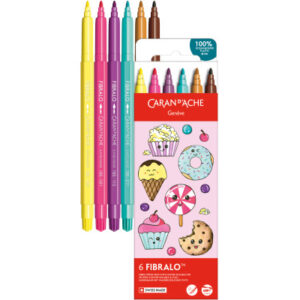 CARAN D'A Fasermaler Fibralo Kawaii 185.802 Candy World 6 Stück