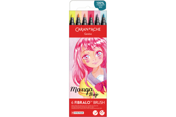 CARAN D'A Classic Fibralo Brush 0.5-5mm 186.801 Manga Shojo 6 Stück – Bild 2