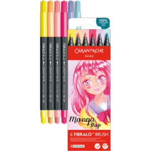 CARAN D'A Classic Fibralo Brush 0.5-5mm 186.801 Manga Shojo 6 Stück