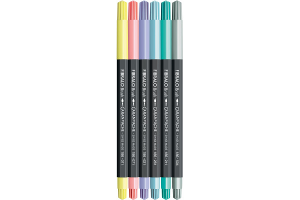 CARAN D'A Classic Fibralo Brush 0.5-5mm 186.802 Pastel 6 Stück – Bild 3