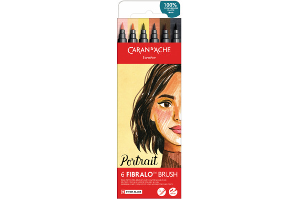 CARAN D'A Classic Fibralo Brush 0.5-5mm 186.803 Portrait 6 Stück – Bild 2