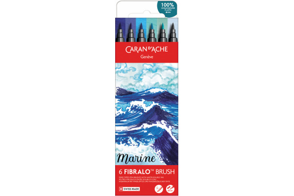 CARAN D'A Classic Fibralo Brush 0.5-5mm 186.805 Marine 6 Stück – Bild 2