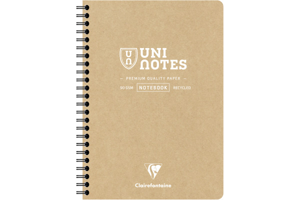 CLAIREFON Spiralbuch Uni Notes A5 9850C braun, kariert 5mm 80 Blatt – Bild 2