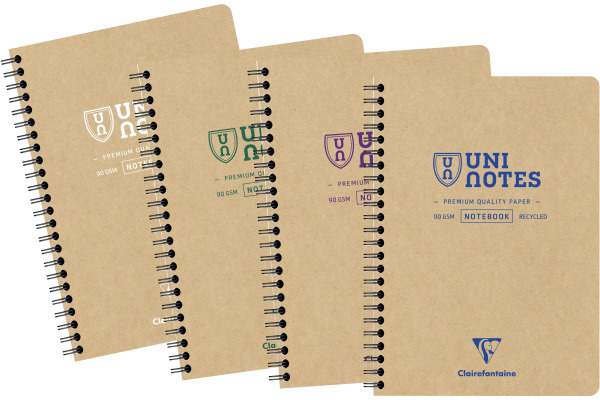CLAIREFON Spiralbuch Uni Notes A5 9850C braun, kariert 5mm 80 Blatt