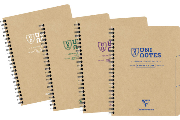 CLAIREFON Collegeblock Uni Notes A5+ 9861C braun, liniert 80 Blatt