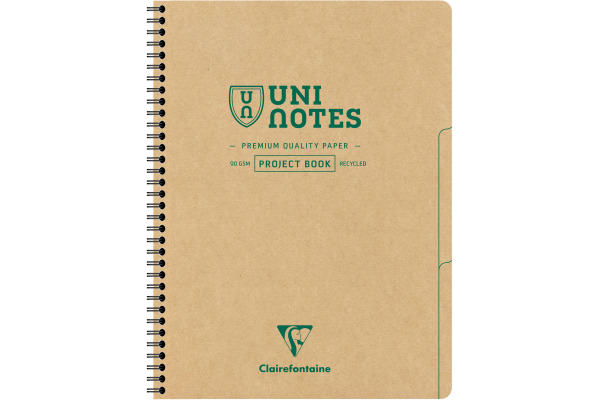 CLAIREFON Collegeblock Uni Notes A4+ 9863C braun, liniert 80 Blatt – Bild 4