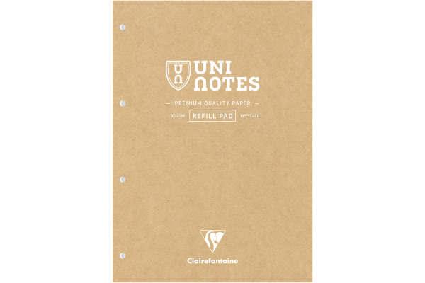 CLAIREFON Notizblock Uni Notes A4 9882C braun, kariert 100 Blatt – Bild 2