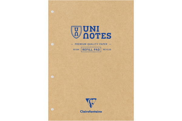 CLAIREFON Notizblock Uni Notes A4 9882C braun, kariert 100 Blatt – Bild 3
