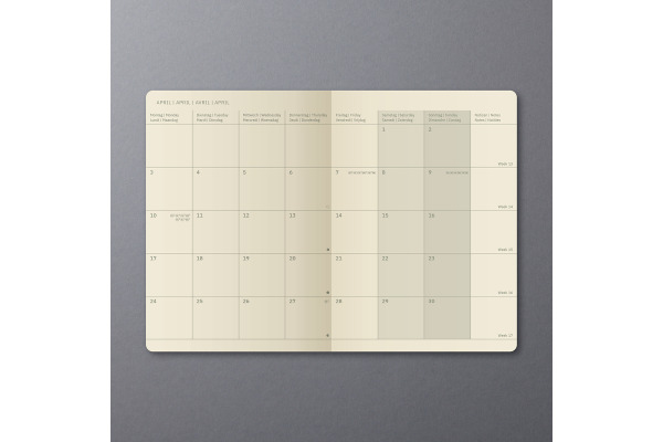 CONCEPTUM Monatskalender 2027 C2784 1M/2S schwarz 21x13.5cm – Bild 4
