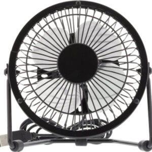 DELTACO USB Fan 10 cm, USB-A FT-750 aluminium, Black